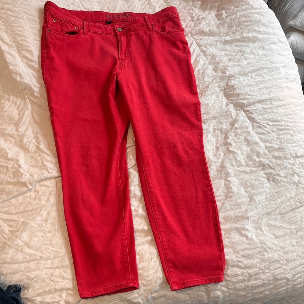 *Final price* GAP FACTORY Watermelon red skinny jeans